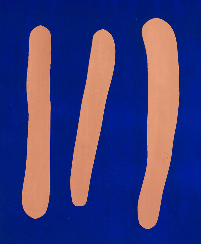 Günther Förg, ‘Mr. Blue’, 2003, Print, Copper, paint and wood, Gallery Har-El