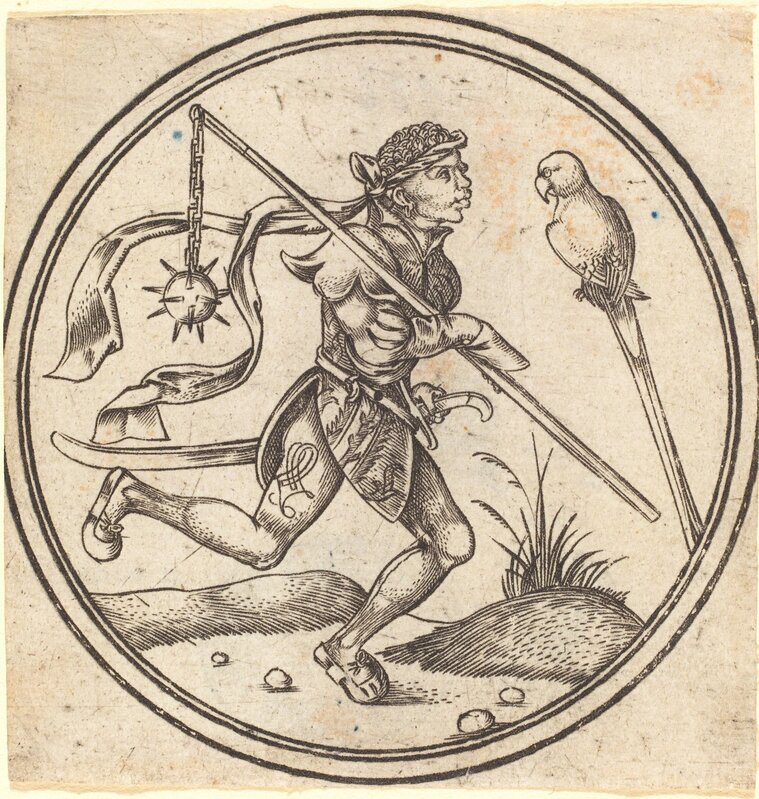 Master PW of Cologne, ‘The Jack of Parrots’, ca. 1500, Print, Engraving, National Gallery of Art, Washington, D.C.
