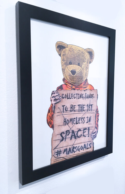 Sean 9 Lugo, ‘Mars Goals’, 2019, Drawing, Collage or other Work on Paper, Marker and ink on Bristol paper, framed, Deep Space Gallery