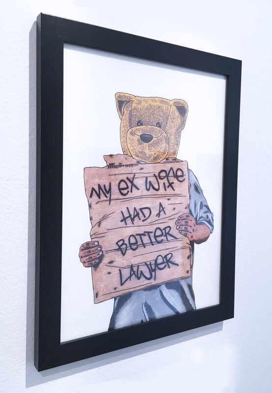 Sean 9 Lugo, ‘My Ex Wife Had A Better Lawyer’, 2019, Drawing, Collage or other Work on Paper, Marker and ink on Bristol paper, framed, Deep Space Gallery