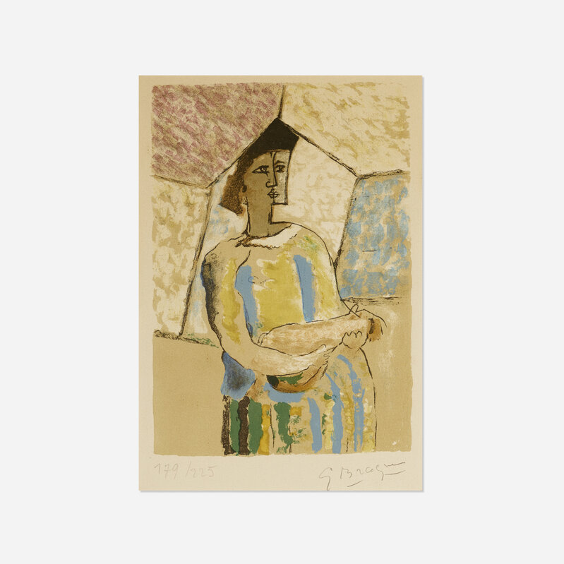 Georges Braque, ‘Femme a la mandoline (from Braque le Patron)’, 1945, Print, Lithograph in colors, Rago/Wright/LAMA/Toomey & Co.