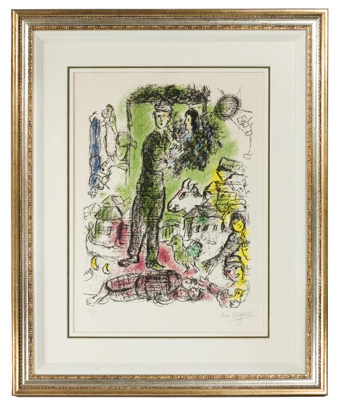 Marc Chagall, ‘Le Grand Paysan’, 1968, Print, Color lithograph Arches wove paper under glass, John Moran Auctioneers