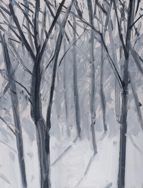 Alex Katz, ‘Study for Snow’, 1993, Painting, Oil on board, Hindman
