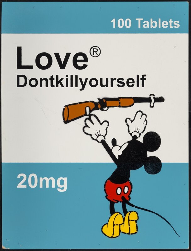 Ben Frost, ‘Love-Don't Kill Yourself’, 2014, Painting, Stencil and acrylic on wood, Heritage Auctions