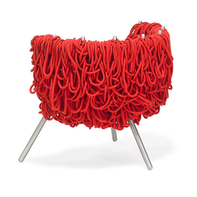 Fernando Campana, ‘Vermelha chair, Brazil’, 1990s, Design/Decorative Art, Rope, aluminum, steel, Rago/Wright/LAMA