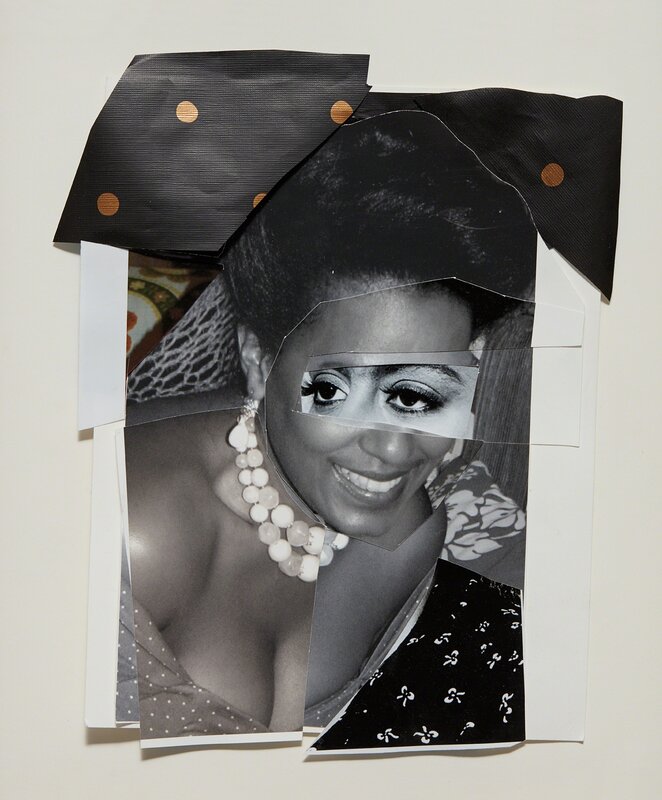 Mickalene Thomas, ‘Clarivel #1’, 2014, Mixed Media, Color photograph and paper collage on archival board, Phillips