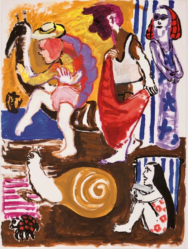 Paula Rego, ‘The Tortoise Girl Racing Against the Snail’, Drawing, Collage or other Work on Paper, Acrylic on paper, Veritas: Modern & Contemporary