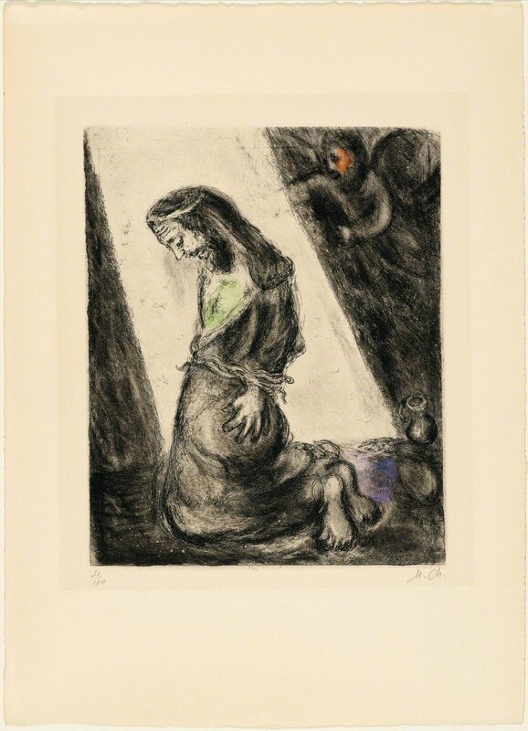 Marc Chagall, ‘Souffrances de Jérémie’, 1958, Print, Etching, handcoloured, Koller Auctions