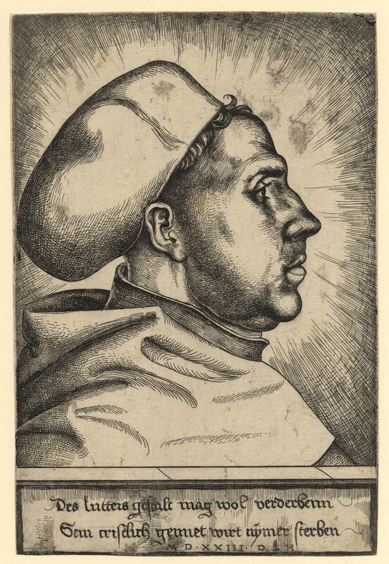 Daniel Hopfer I, ‘Martin Luther (after LUCAS CRANACH)   ’, 1523, Print, Etching, C. G. Boerner