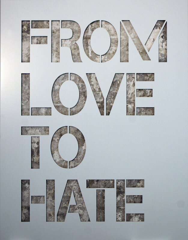 JOSEPH (b. 1961), ‘From Love to Hate’, 2016, Sculpture, Aluminium, white lacquer and concrete, EDEN Gallery