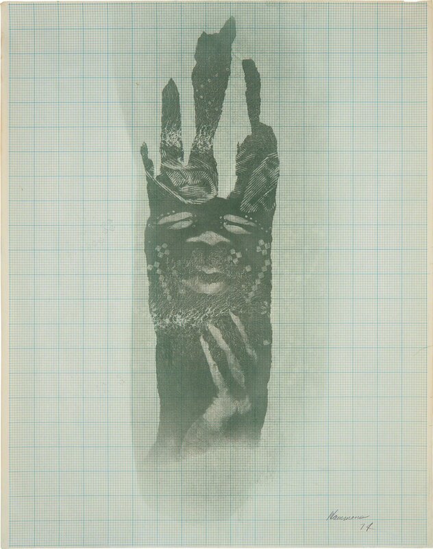 David Hammons, ‘Untitled (Body Print)’, 1974, Drawing, Collage or other Work on Paper, Pigment on graph paper, Phillips