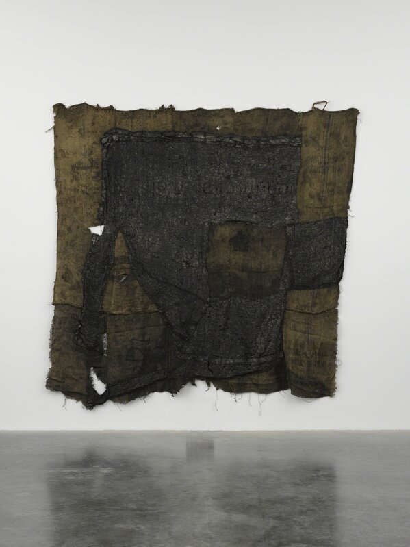 Ibrahim Mahama, ‘BUPEI’, 2017, Mixed Media, Scrap metal tarpaulin on charcoal jute sacks, White Cube