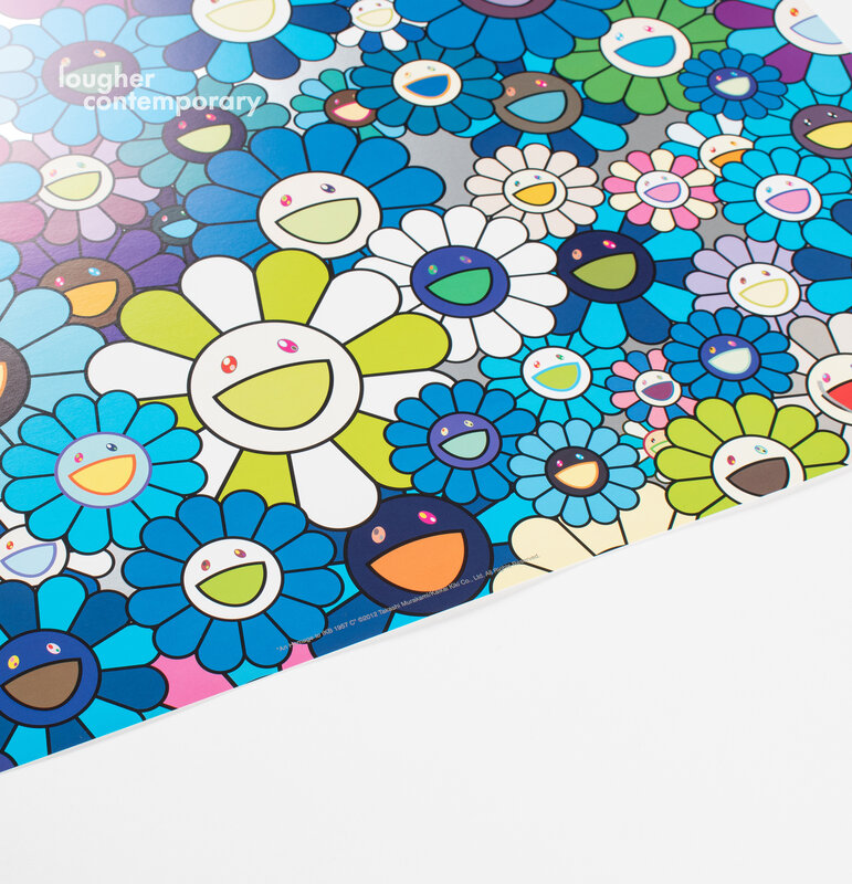 Takashi Murakami, ‘An Homage to IKB, 1957 C’, 2012, Print, Offset print 4C process with cold stamp, Lougher Contemporary