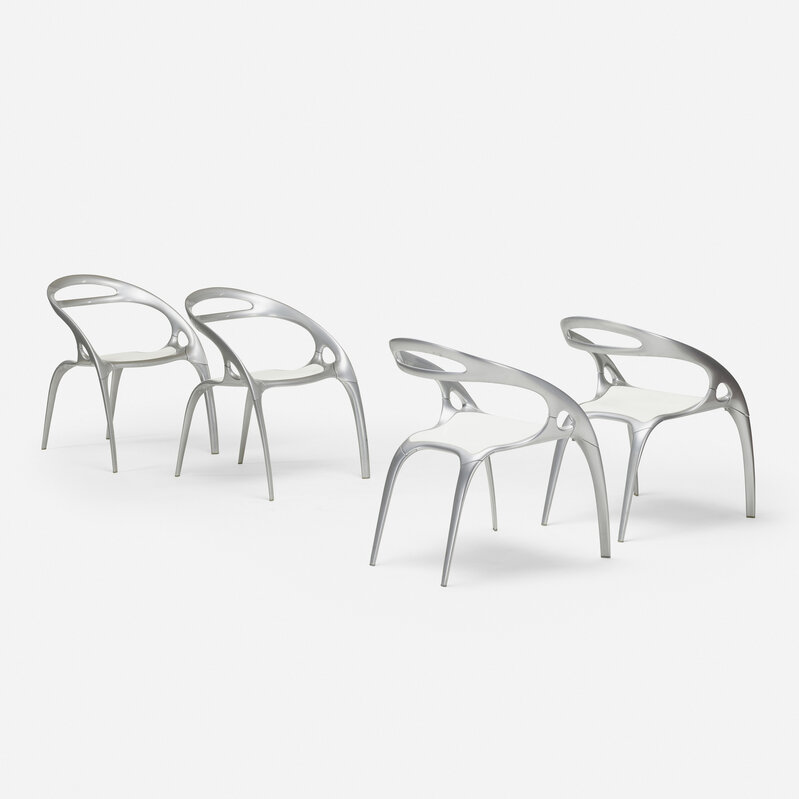 Ross Lovegrove, ‘GO chairs, set of four’, 1998, Design/Decorative Art, Powder-coated aluminum, plastic, Rago/Wright/LAMA/Toomey & Co.