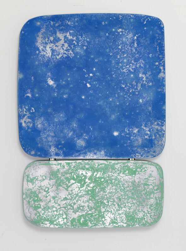 Nick Moss, ‘Some kinda blue over some kinda green’, 2019, Painting, Steel canvas, patina, matte clear finish, Leila Heller Gallery