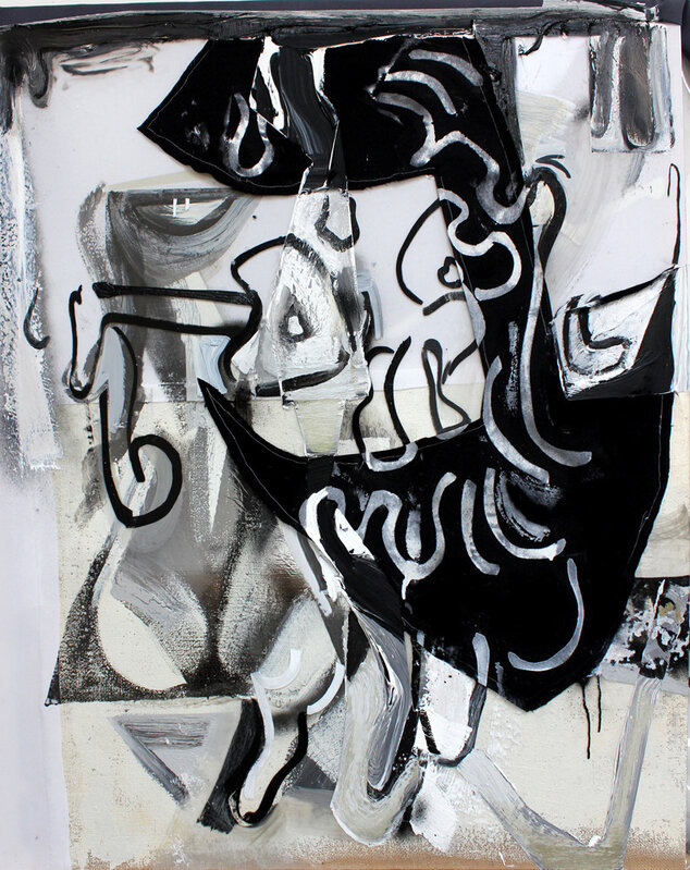 Ryan Sluggett, ‘Black and White Daddy (Cleavage)’, 2014, Painting, Acrylic, Oil, Tempera,
Gouache on Fabric and Plastic, Richard Telles