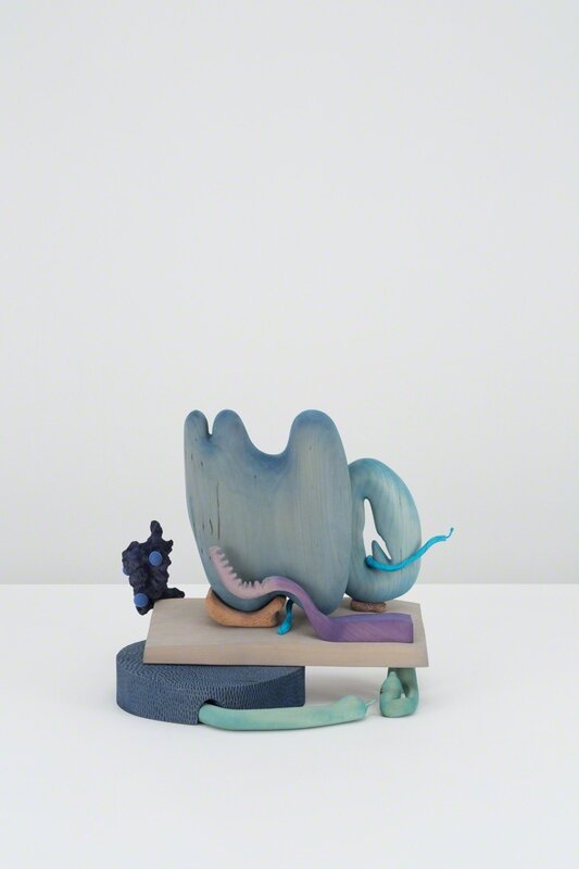 Matthew Ronay, ‘Tribological Informant’, 2018, Sculpture, Basswood, dye, gouache, flocking, plastic, steel, Casey Kaplan