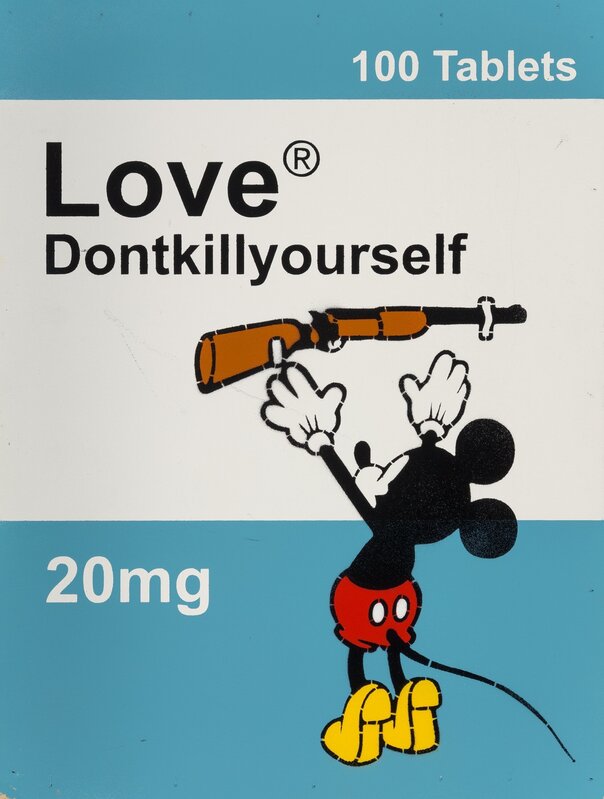Ben Frost, ‘Love-Don't Kill Yourself’, 2014, Painting, Stencil and acrylic on wood, Heritage Auctions