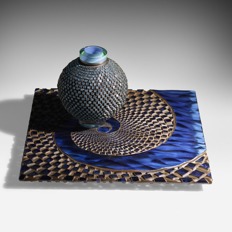 Michael Glancy, ‘Uranium Undulation’, 2009, Design/Decorative Art, Blown glass, industrial plate glass, copper, acrylic, Rago/Wright/LAMA/Toomey & Co.