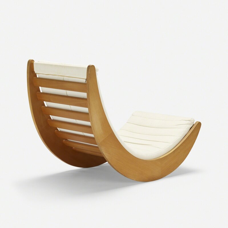 Verner Panton, ‘Relaxer 2 rocking chair’, 1974, Design/Decorative Art, Beech, upholstery, Rago/Wright/LAMA/Toomey & Co.