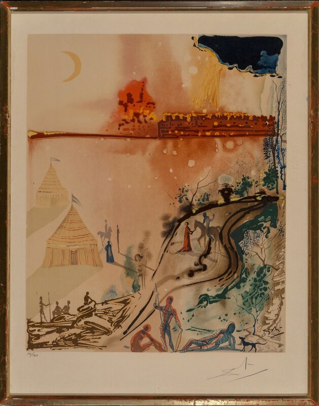 Salvador Dalí, ‘The Crime, The Siege of Jerusalem, and A Miserable Flat, from The Marquis de Sade’, 1969, Print, Lithographs in colors on Arches paper, Heritage Auctions