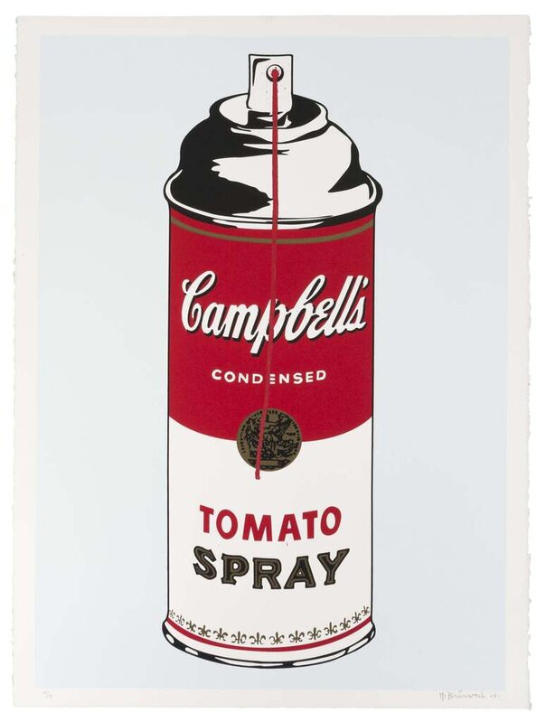 Mr. Brainwash, ‘Tomato Spray’, 2008, Print, Color screenprint and mixed media on BFK Rives paper, Puccio Fine Art