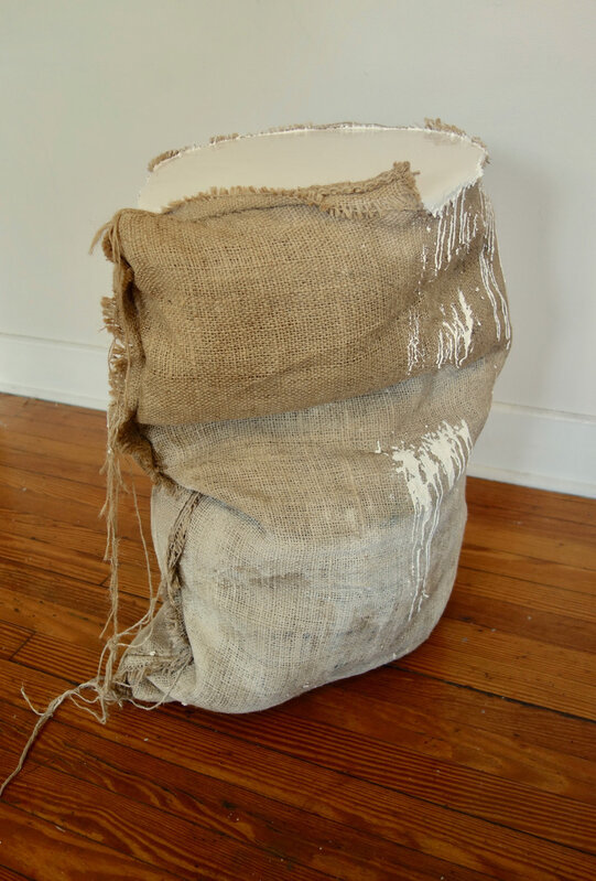 Howard Schwartzberg, ‘Sack Painting (White)’, 2018, Sculpture, Enamel on burlap with foam and wood, VSOP Projects