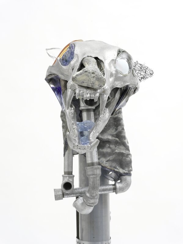 Jimmie Durham, ‘ursus minorum’, 2018, Sculpture, Aluminium, steel, glass, weather, stone, plastic, Galleri Opdahl
