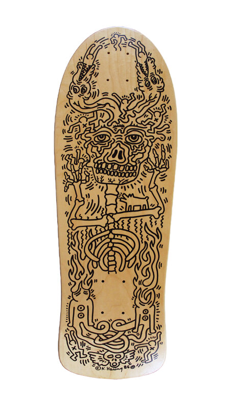 Keith Haring, ‘Original 1986 Pop Shop Skateboard Deck ’, 1986, Ephemera or Merchandise, Screenprint on skateboard deck, EHC Fine Art
