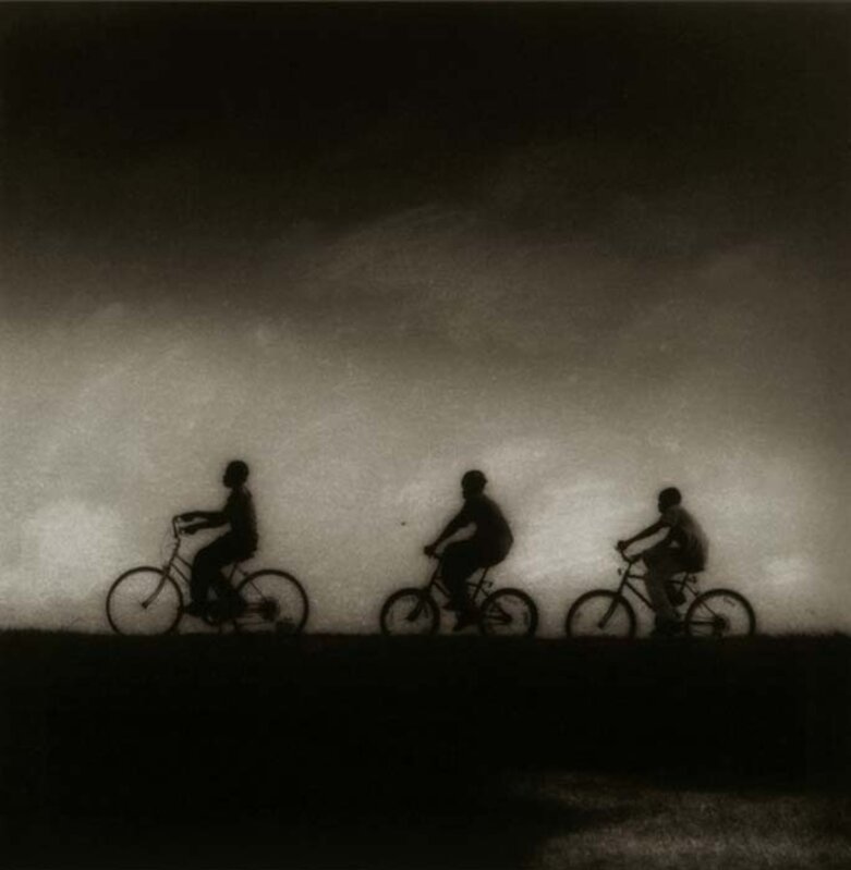 Jack Spencer, ‘Bicyclers, Greenville, Mississippi’, 1993, Photography, Archival Pigment Print with Mixed Media Glaze, Contessa Gallery