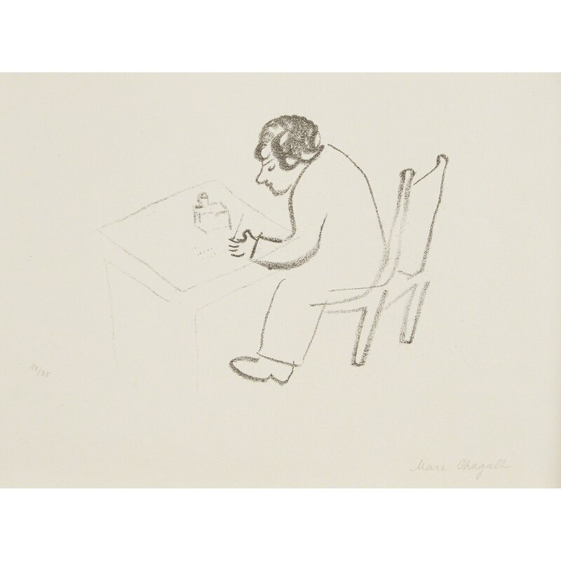 Marc Chagall, ‘Am Tisch (At The Table)’, 1922, Print, Lithograph on laid paper, Freeman's