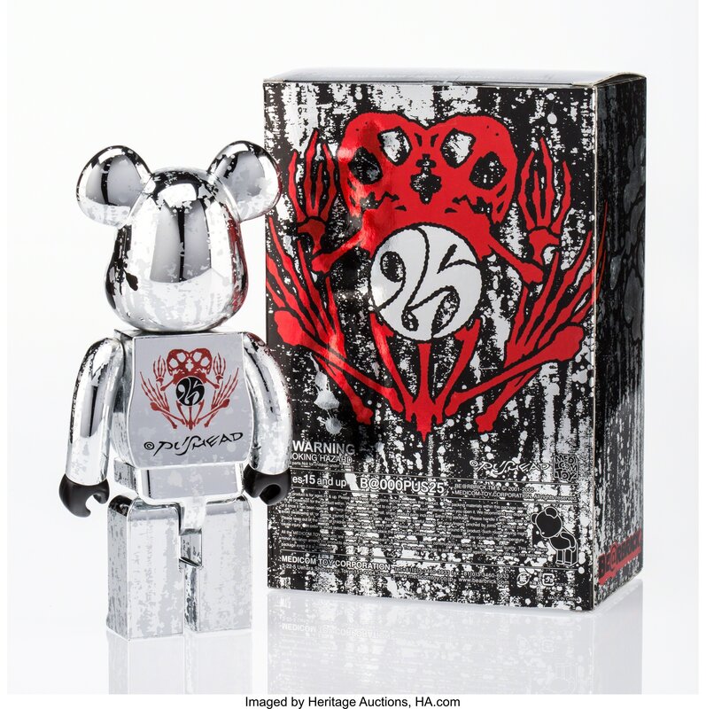 BE@RBRICK X Pushead, ‘Pushead Silver Anniversary 400%’, 2005, Other, Painted cast resin, Heritage Auctions