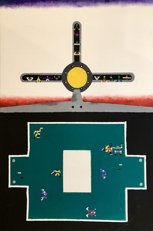 Paul Loubet, ‘Stade #2 Death Frisbee’, 2018, Painting, Acrylic on canvas, Galerie Slika