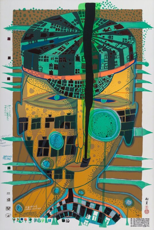 Friedensreich Hundertwasser, ‘One of Five Seamen’, 1975, Print, Screenprint in colors with metallic imprints on European white paper, Heritage Auctions