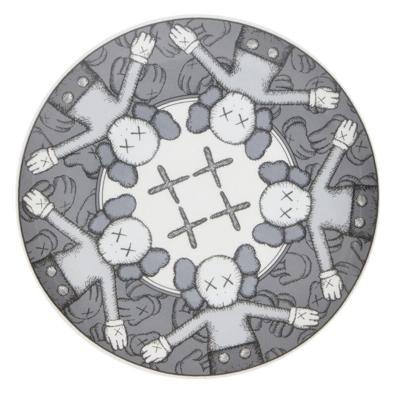 KAWS, ‘Plate Set’, 2019, Ephemera or Merchandise, Set of four ceramic plates in grey, Roseberys
