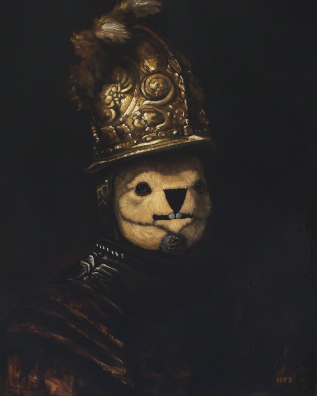 Henry Schreiber, ‘The Marmot with the Golden Helmet’, 2016, Painting, Oil, Abend Gallery