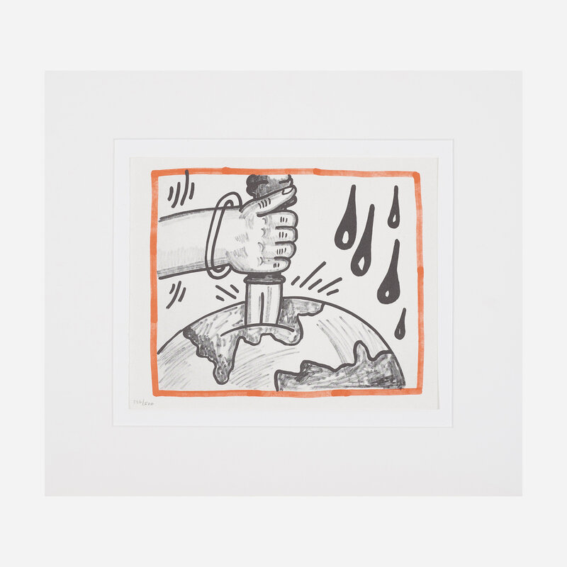 Keith Haring, ‘Untitled (from Against All Odds, 20 Drawings)’, 1990, Print, Lithograph on acid-free Rivoli paper, Rago/Wright/LAMA/Toomey & Co.