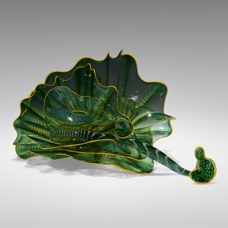Dale Chihuly, ‘Dryad Green Persian Set with Goldenrod Lip Wraps’, 1997, Design/Decorative Art, Hand-blown glass, Rago/Wright/LAMA/Toomey & Co.