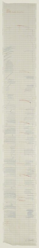 Olympia Scarry, ‘1700 HRS, S.B.G, 2011’, 2011, Drawing, Collage or other Work on Paper, Ballpoint pen on polygraph examination paper, in artist's chosen frame, Sotheby's