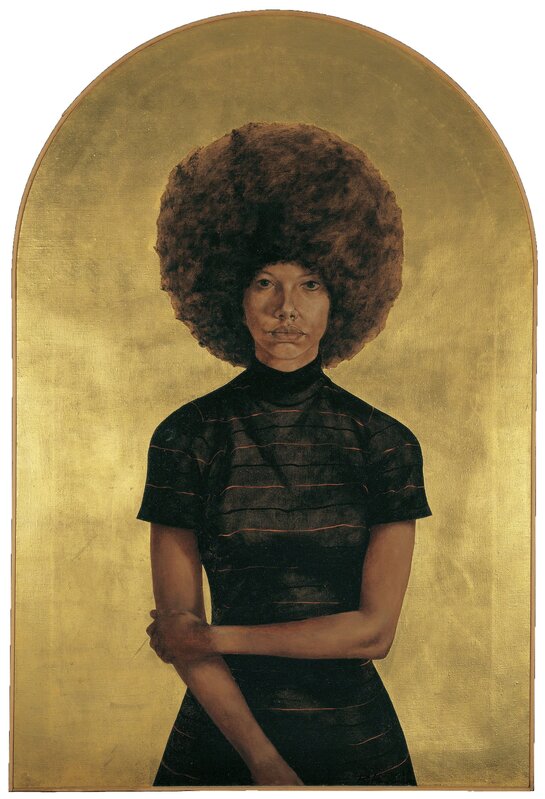 Barkley L. Hendricks, ‘Lawdy Mama’, 1969, Painting, Oil and gold leaf on canvas, Brooklyn Museum