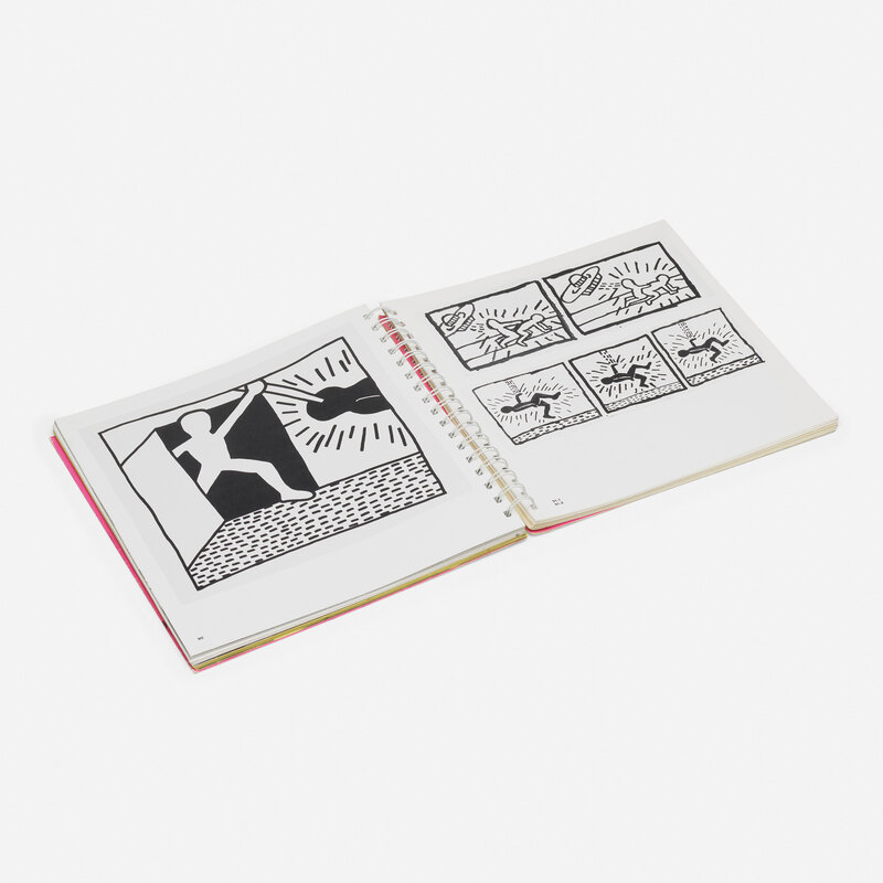 Keith Haring, ‘Tony Shafrazi exhibition catalogue with original drawing’, 1983, Ephemera or Merchandise, Black marker on spiral bound catalog, Rago/Wright/LAMA