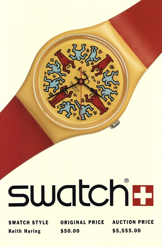 Keith Haring, ‘Swatch: Keith Haring-Model Avec Personnages’, Print, Offset Lithograph, ArtWise