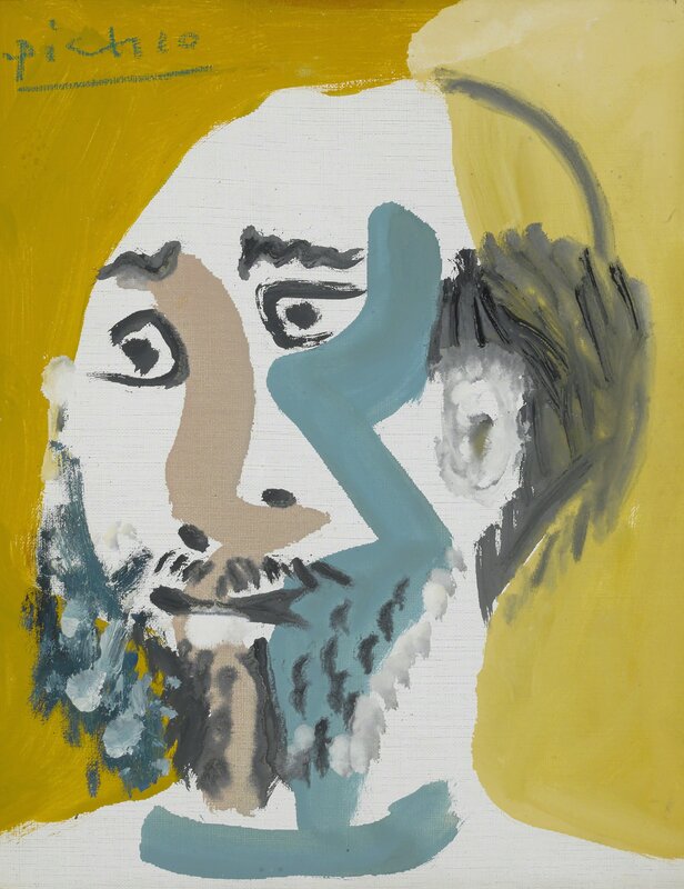Pablo Picasso, ‘Tête d'Homme Barbu V’, 1965, Painting, Oil on canvas,  M.S. Rau