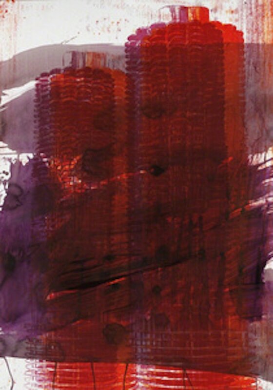 Enoc Perez, ‘Marina Towers, Chicago’, 2012, Mixed Media, Lithography and paint, F.L. Braswell Fine Art