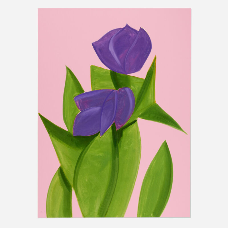 Alex Katz, ‘Purple Tulips 2 (from the Flowers portfolio)’, 2021, Print, Archival pigment inks on Innova 315 gsm, Rago/Wright/LAMA