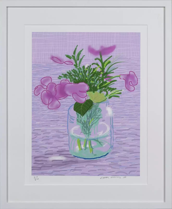 David Hockney, ‘Untitled, 329 Lilacs IPad drawing’, 2010, Print, Giclee print on cotton fibre archival paper, MK CONTEMPORARY LTD
