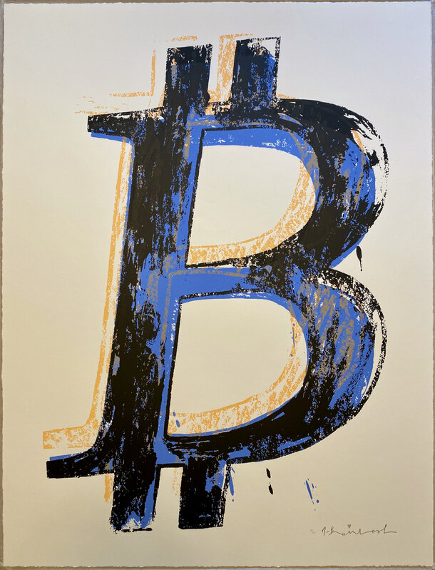 Mr. Brainwash, ‘Bitcoin - Black and Blue’, 2018, Print, Screenprint on archival paper, with deckled edges, Artsy x Tate Ward