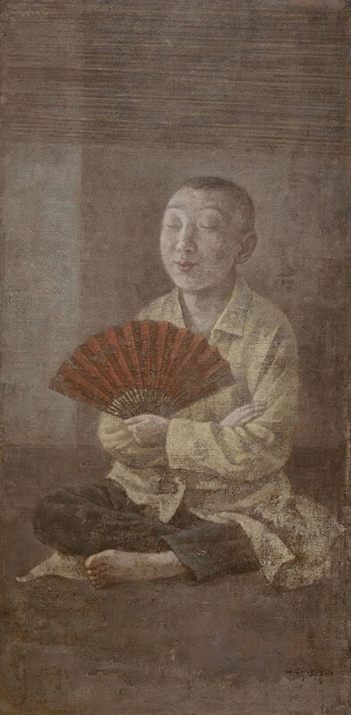 Wang Gang, ‘Red Fan’, 2010, Painting, Oil on canvas, Karin Weber Gallery