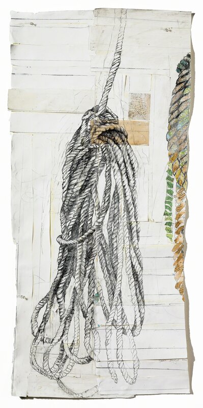 Raine Bedsole, ‘Ropes’, 2016, Mixed Media, Antique paper and maps, graphite, watercolor on paper, Callan Contemporary
