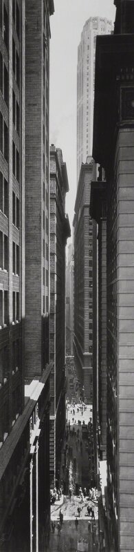 Berenice Abbott, ‘A View of Exchange Place from Broadway, New York’, 1934-printed 1970s, Photography, Gelatin silver, printed 1970s, Heritage Auctions